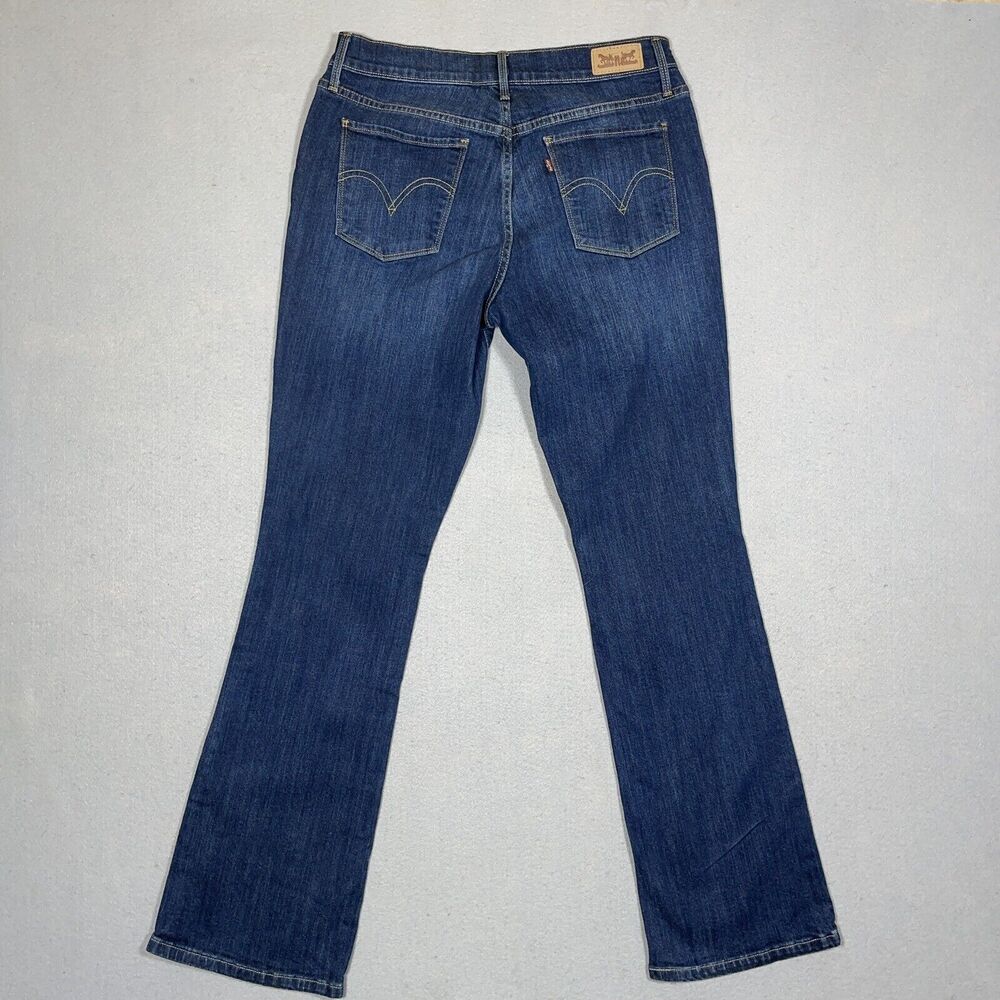 Levis 515 Bootcut Jeans Women Size 6 Blue Mid Rise Dark Wash Denim Casual Y2K - Picture 11 of 12